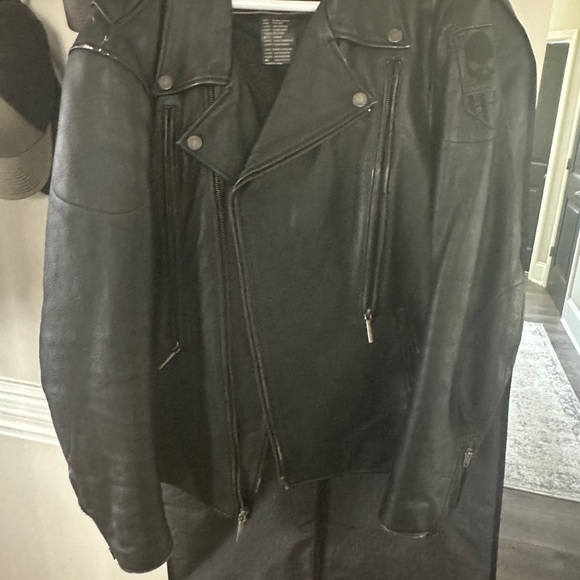 Harley-Davidson Black Leather Biker Jacket - Picture 1 of 8